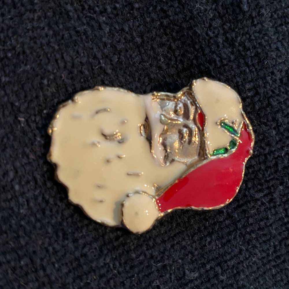 Glossy Santa brooch